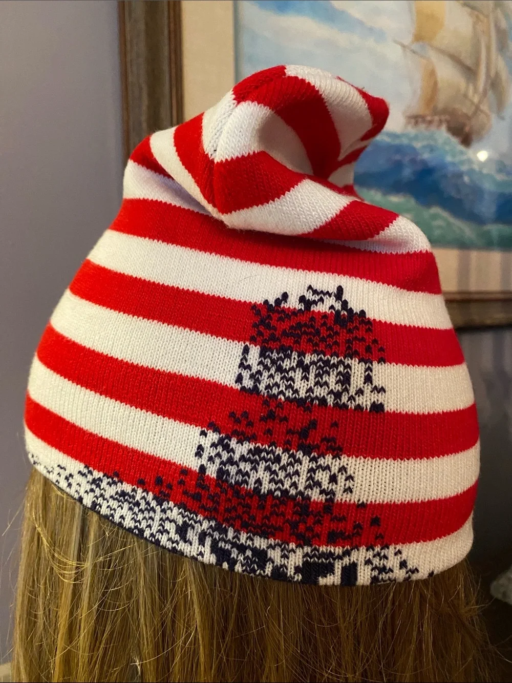 ! R headwear Patriotic Knit Beanie. Red White Blue.OS. Unbranded Acrylic